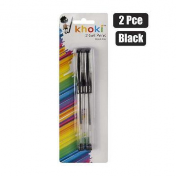  PEN BALL GEL BLACK 2 PACK