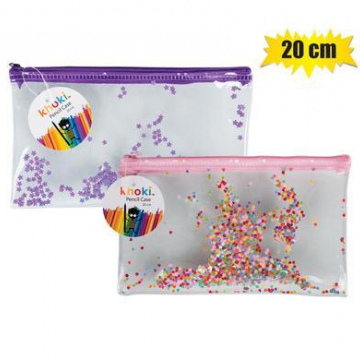 PENCIL CASE WITH GLITTER 20cm