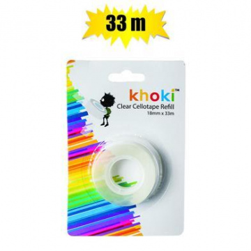  TAPE ADHESIVE SUPER CLEAR 33x18mm REFILL